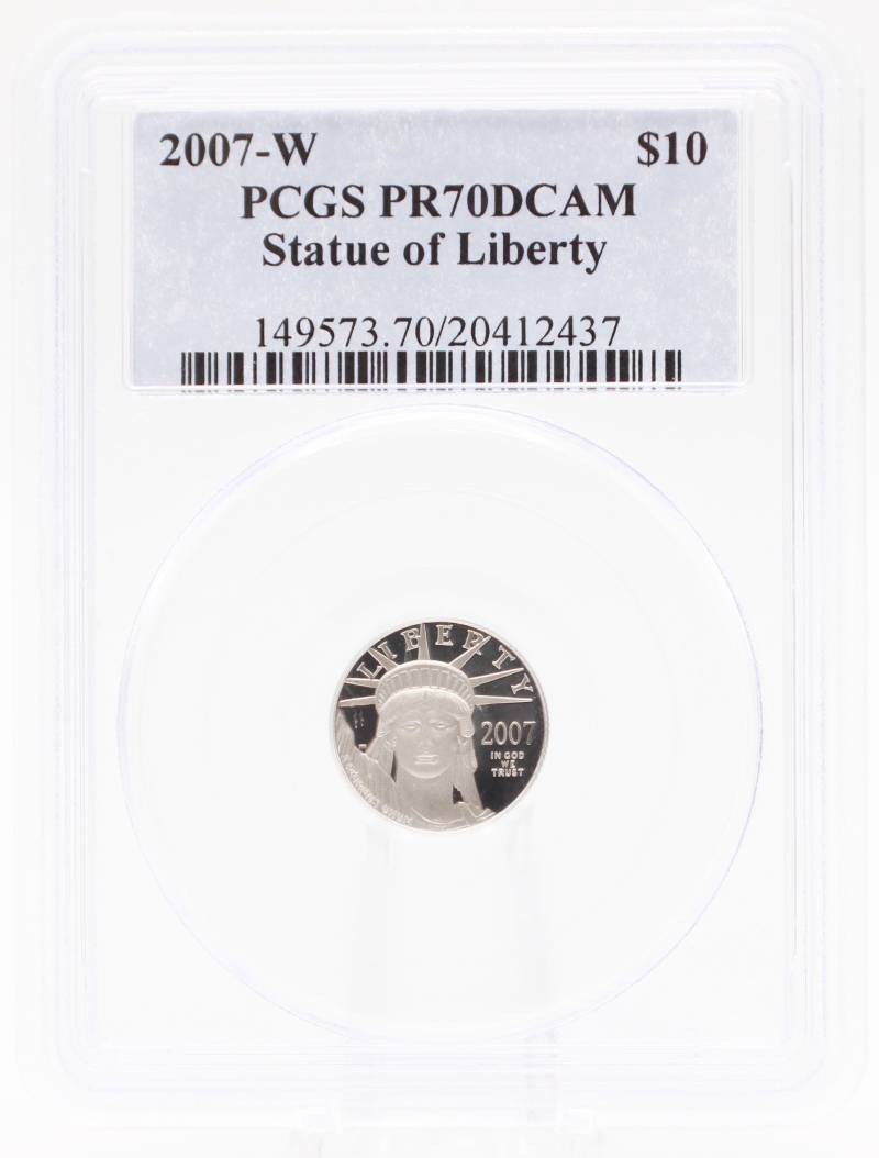 2007-W PCGS PF70 $10 Platinum American Eagle Copy | Endeavor Metals